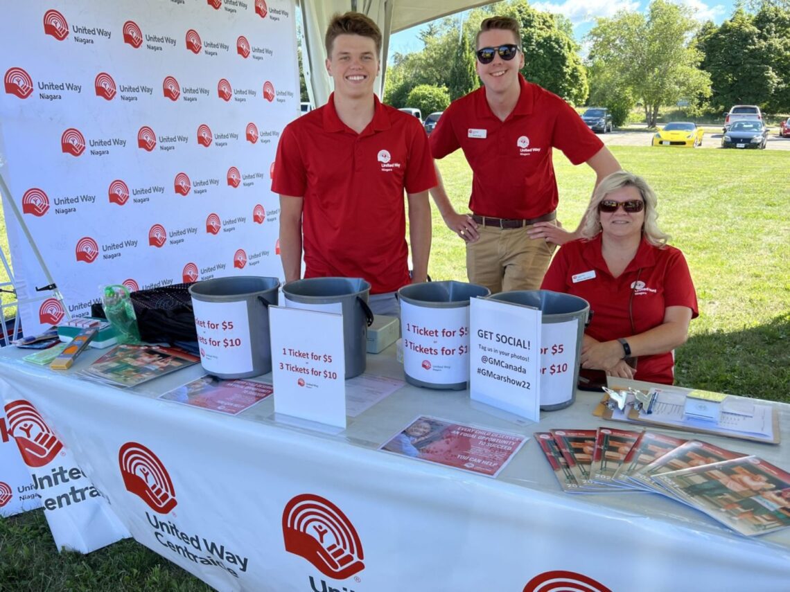 United Way Niagara staff at the GM Show N Shine car event