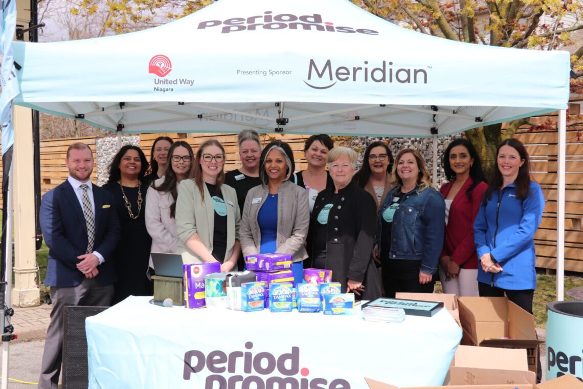 United Way staff and representatives from Meridian, Avondale and political reps for Period Promise Kick-off