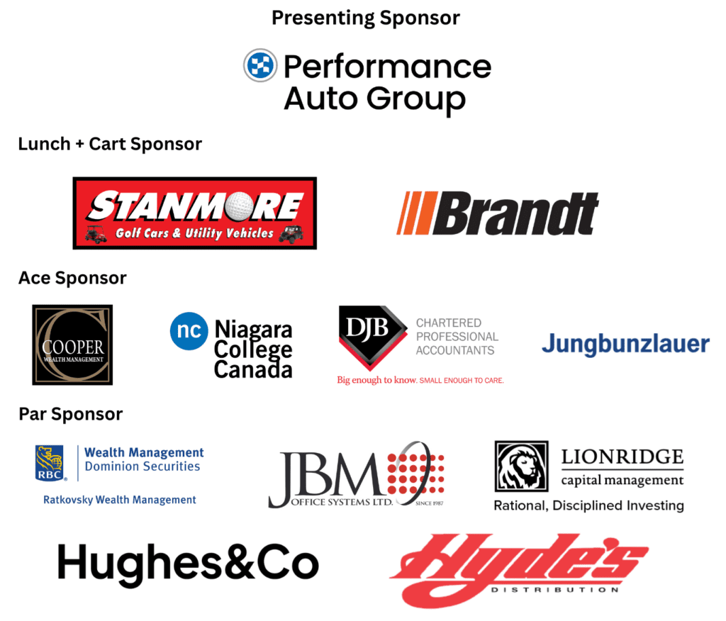 Golf sponsors 2025 web 2025 Golf Tournament Sponsors