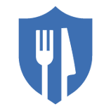 Blue Food Shield Icon