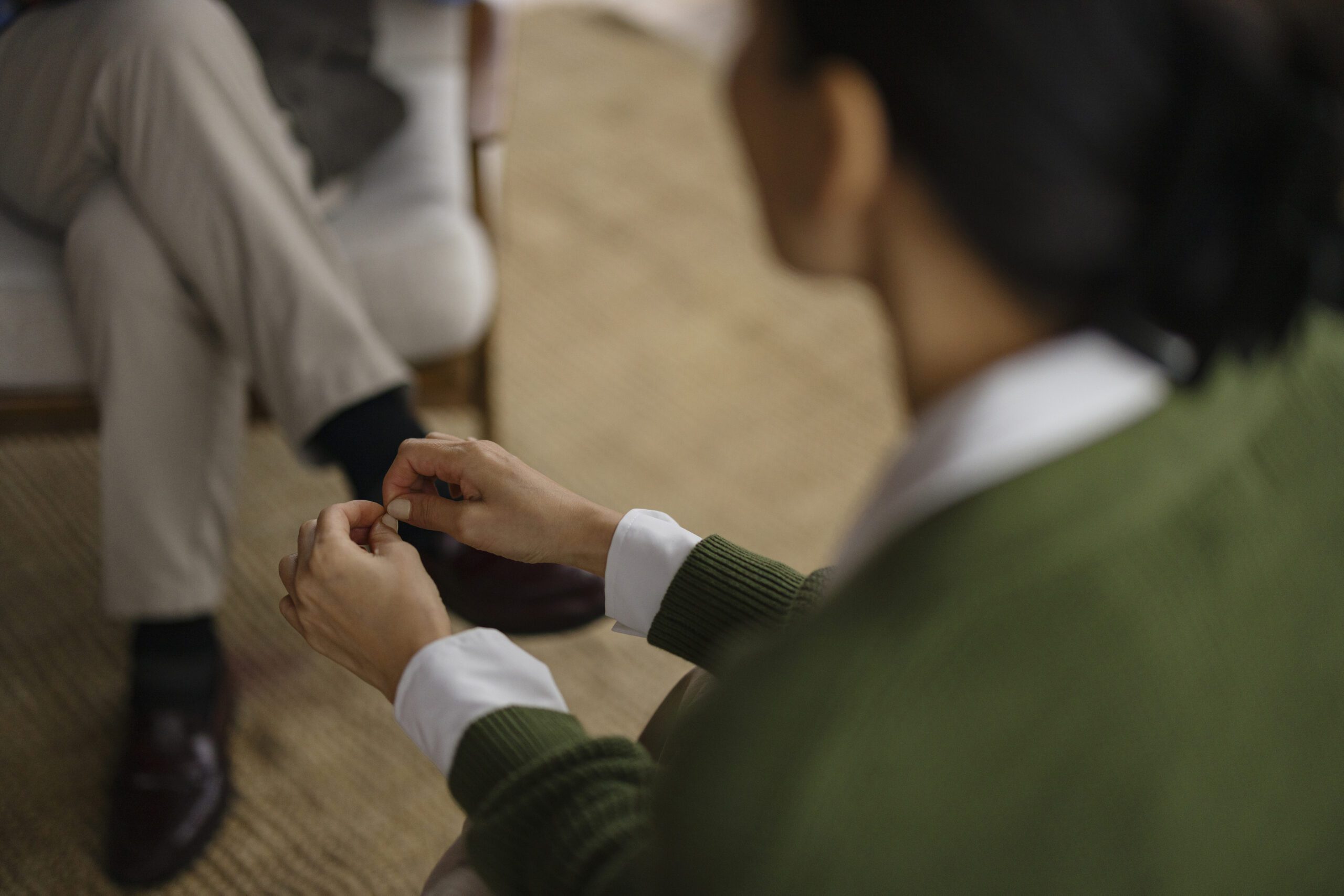 person in counseling