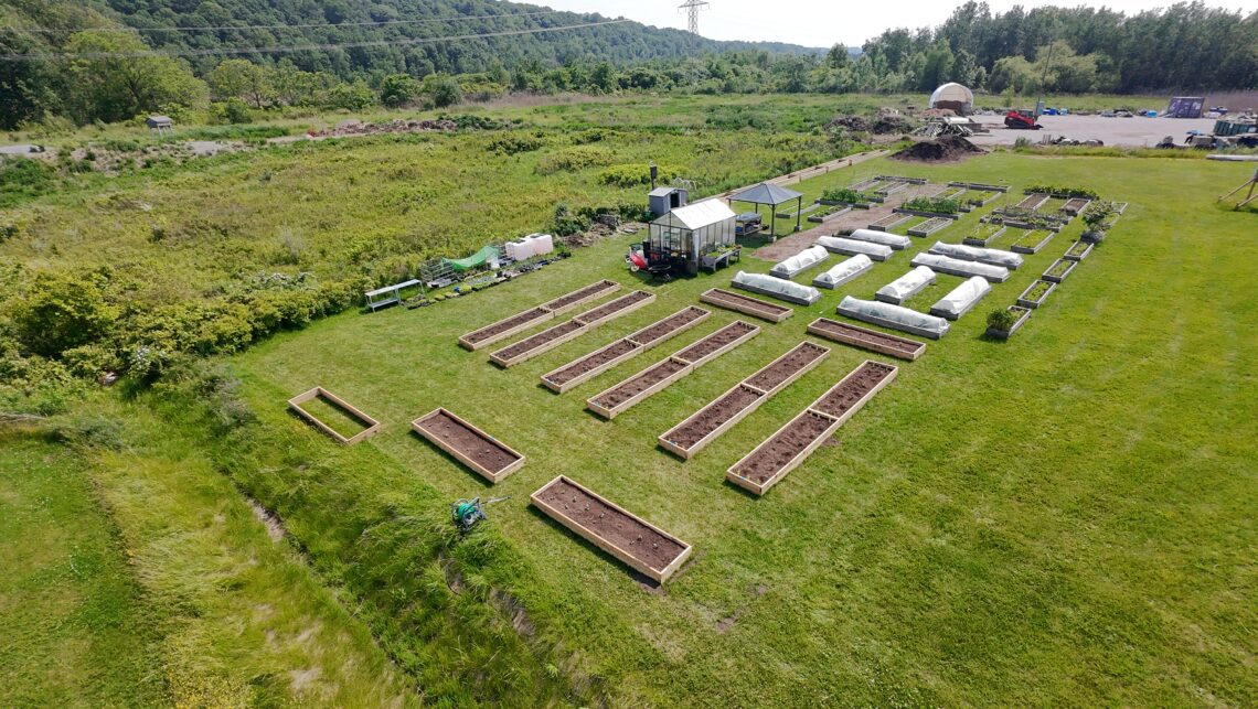 Aerial view of Niagara College Garden Hub
