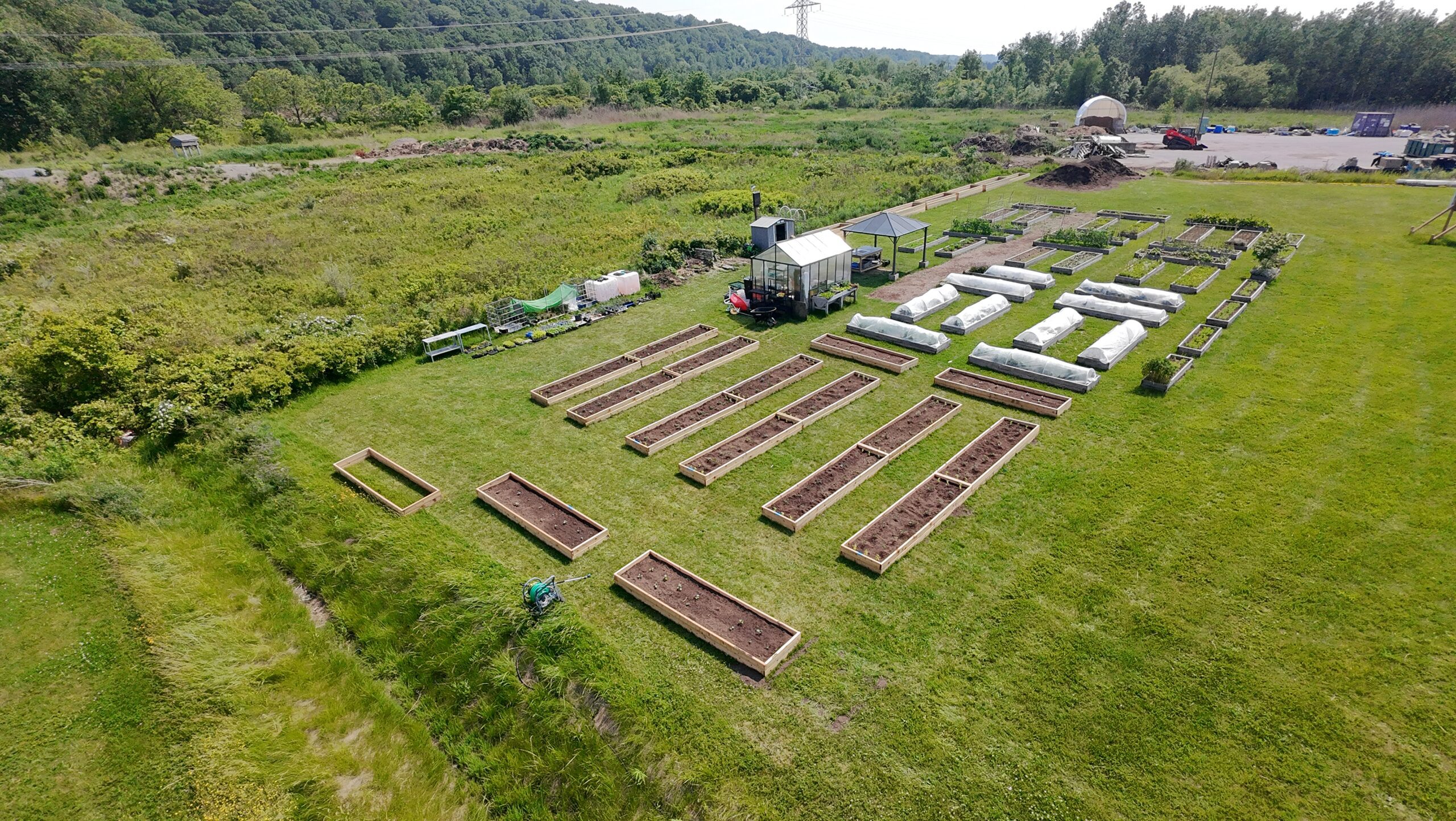Aerial view of Niagara College Garden Hub