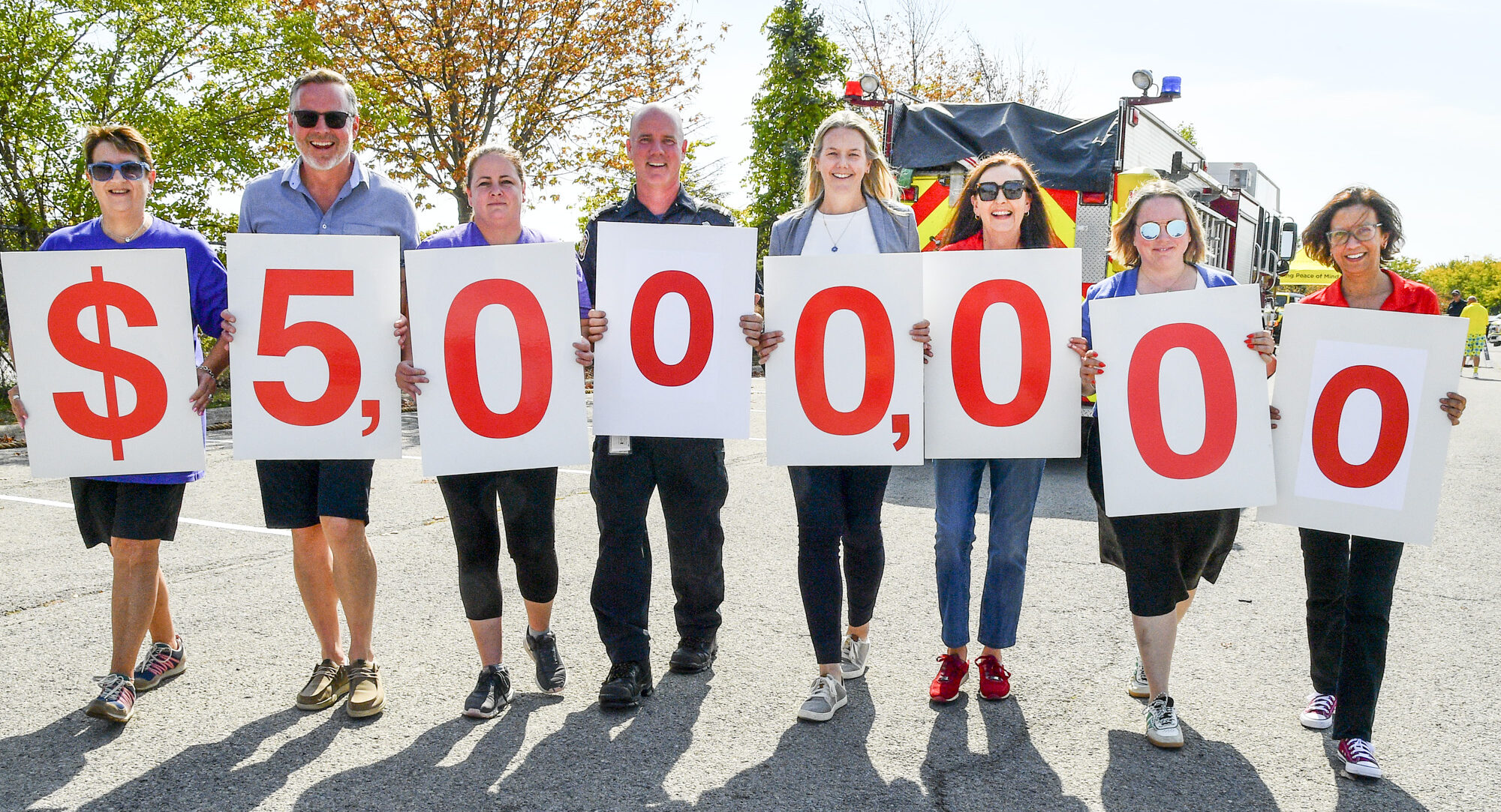 Firetruck Pull Goal Announcement 2025